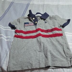 Ralph Lauren Kids Polo in Gray with Red Accents
